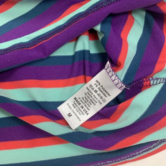 LuLaRoe Womens Striped Casual Tops Size M Cotton/Polyester Short Sleeve lot of 2 - Picture 3 of 10